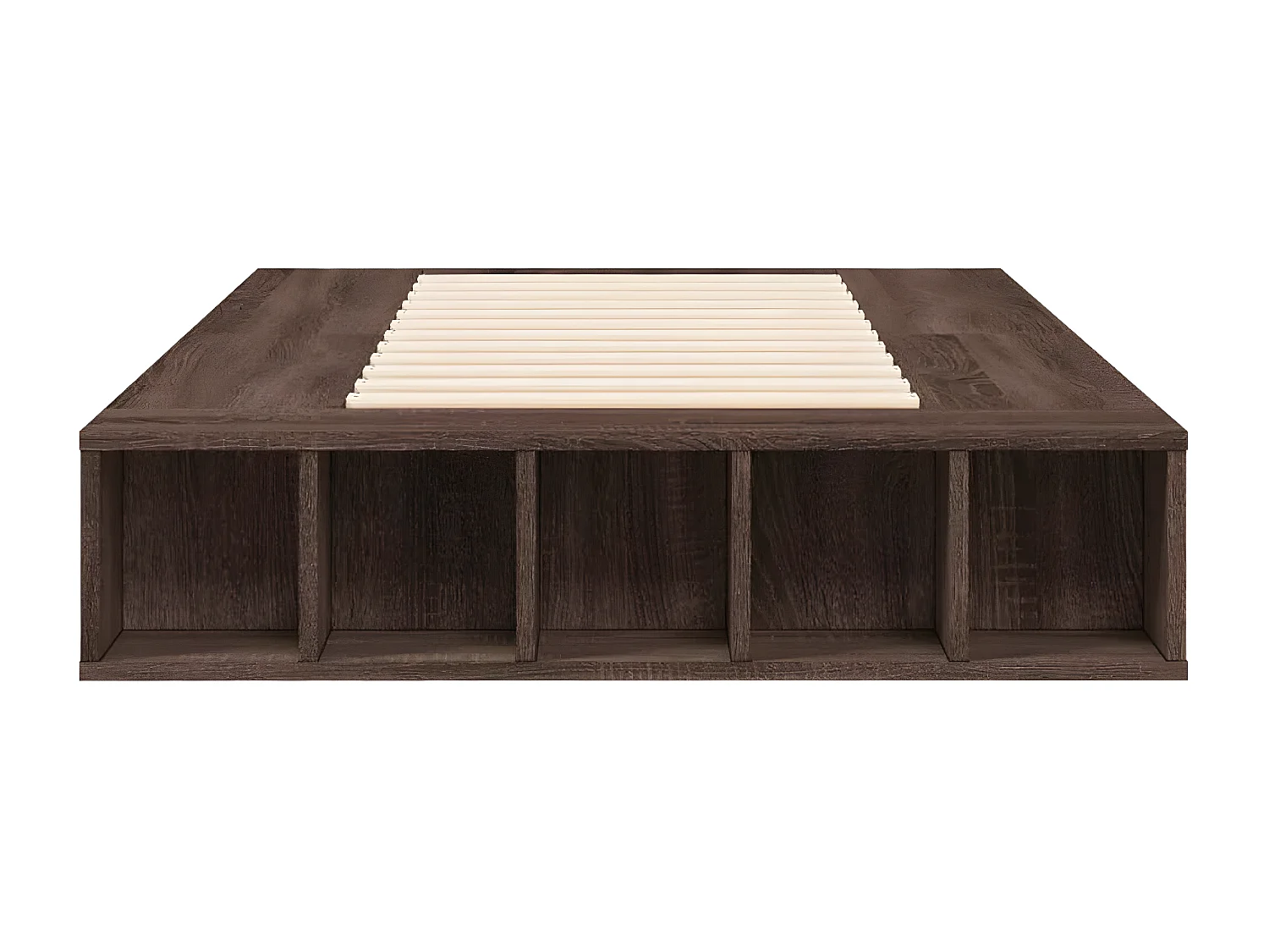 Cadre de lit chêne marron 100x200 bois d'ingénierie