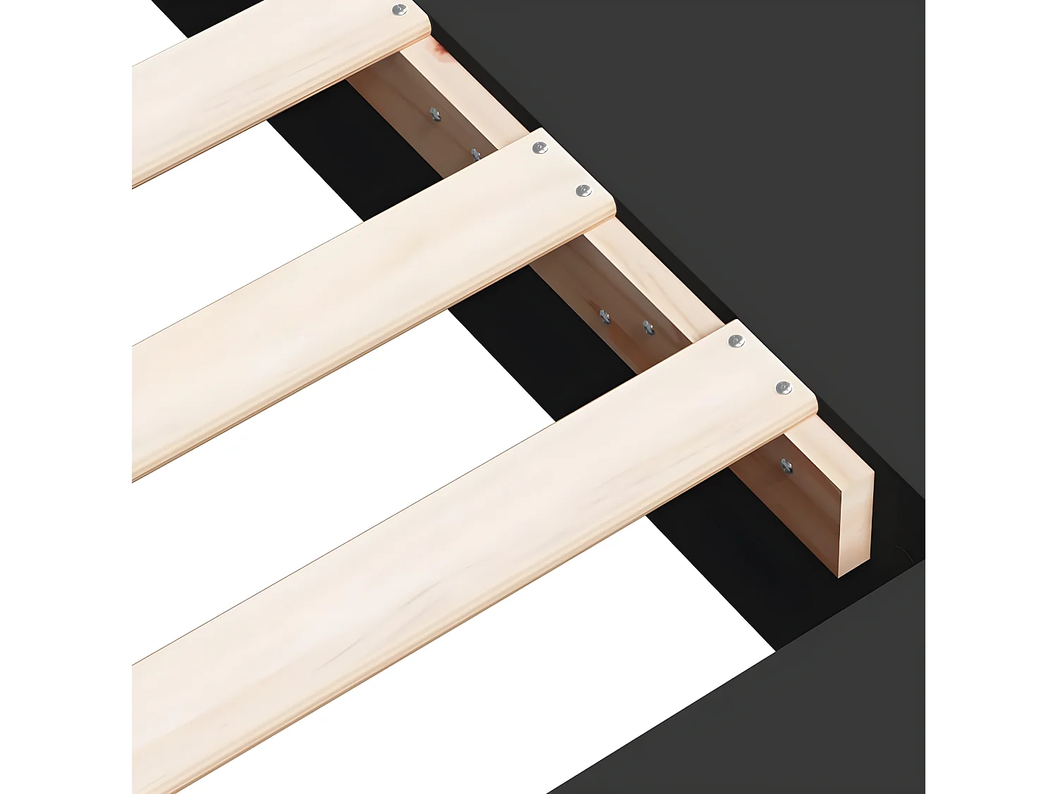 Cadre de lit noir 90x200 bois d'ingénierie