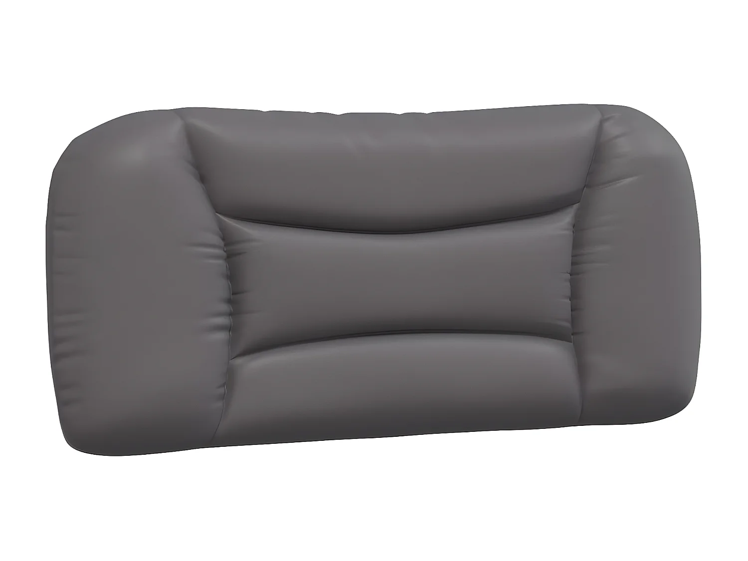 Lit avec matelas gris 80x200 similicuir