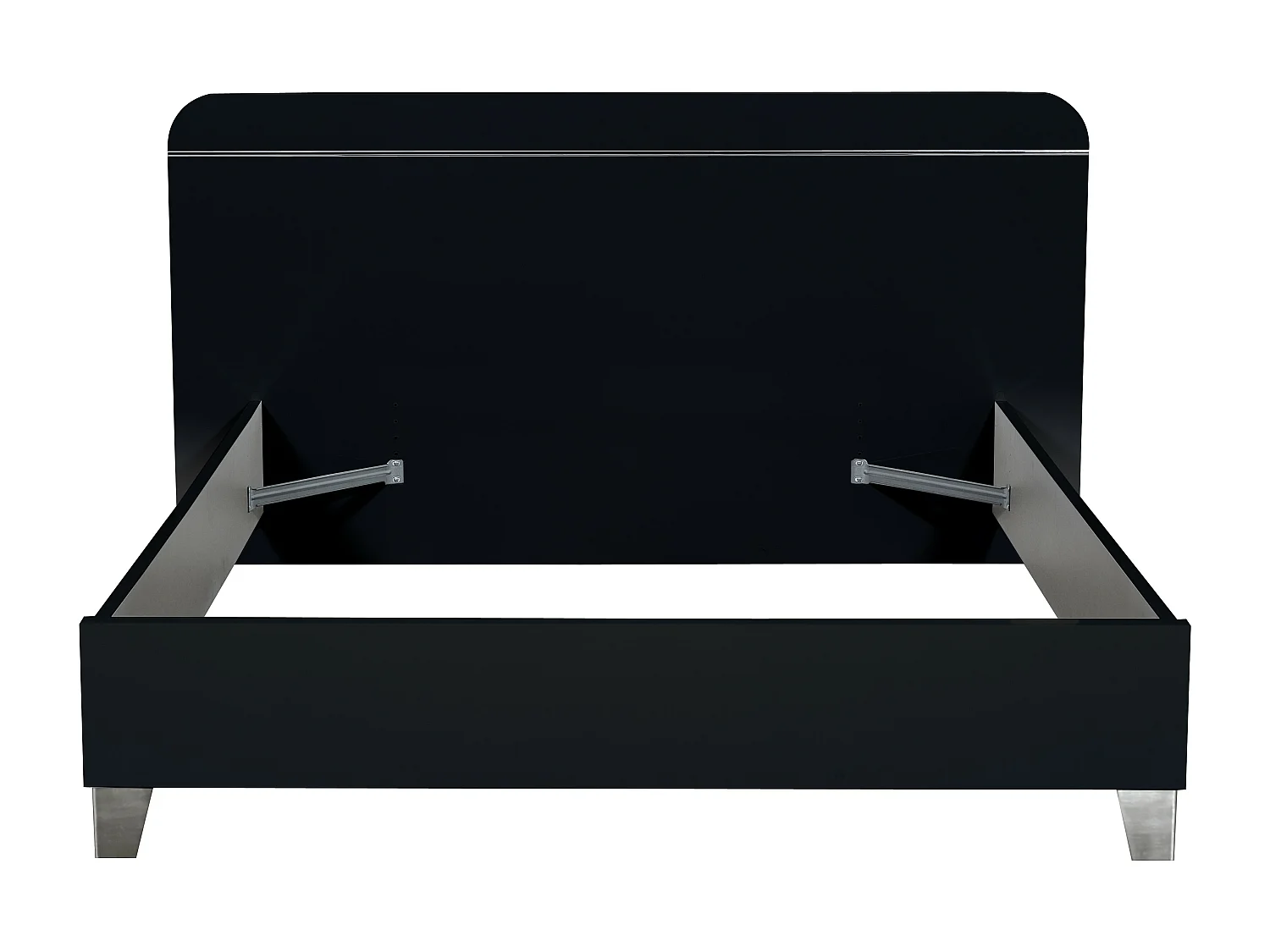 Lit adulte noir laqué Best 90-90x190