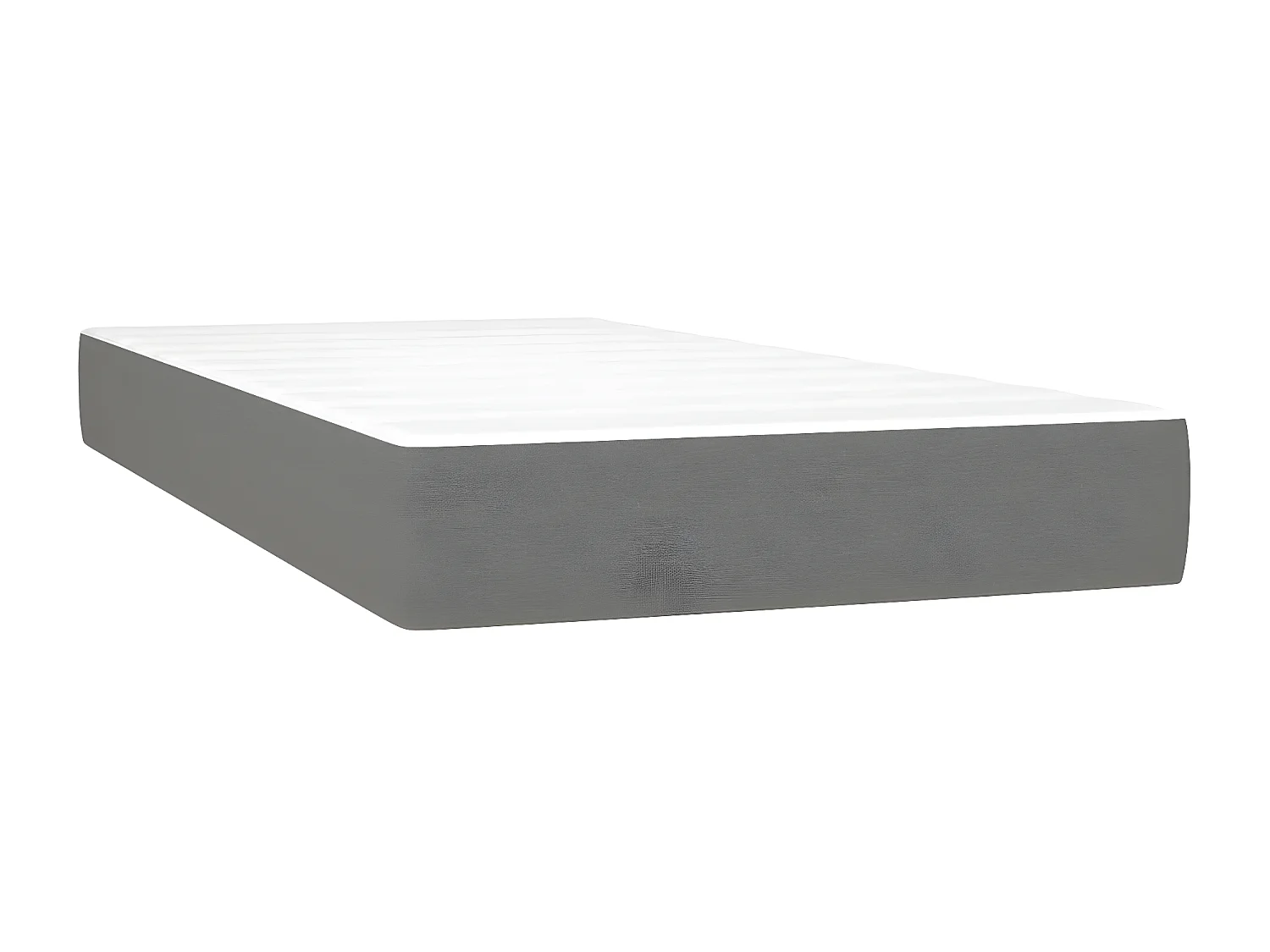 Sommier à lattes de lit avec matelas et LED Gris foncé 90x200