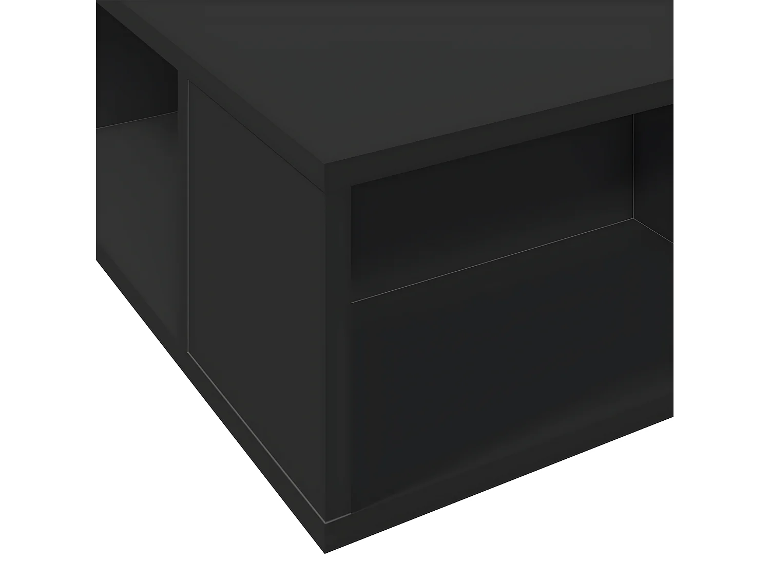 Cadre de lit noir 140x200 bois d'ingénierie