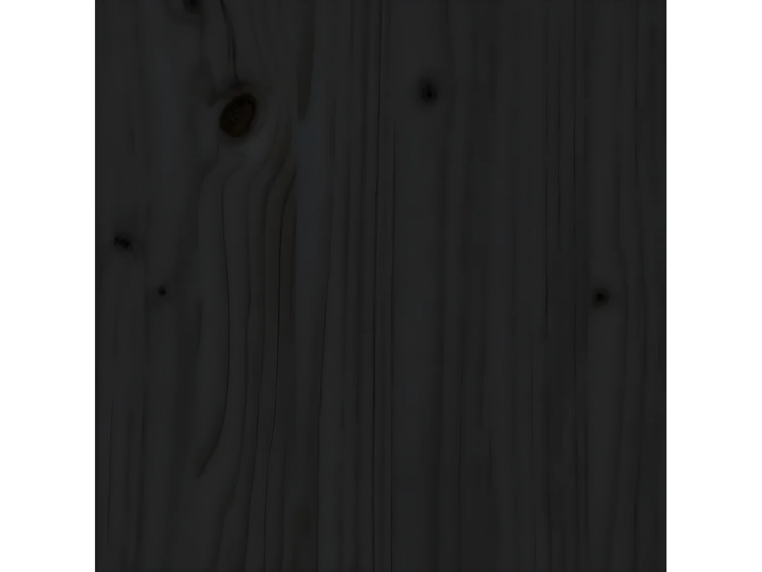 Cadre de lit Noir 100x200 Bois de pin massif