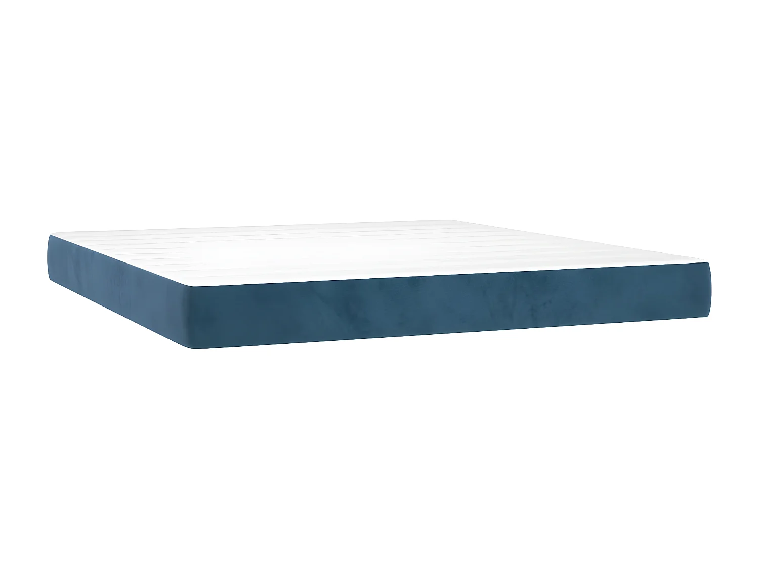 Sommier à lattes de lit avec matelas LED Bleu foncé 180x200