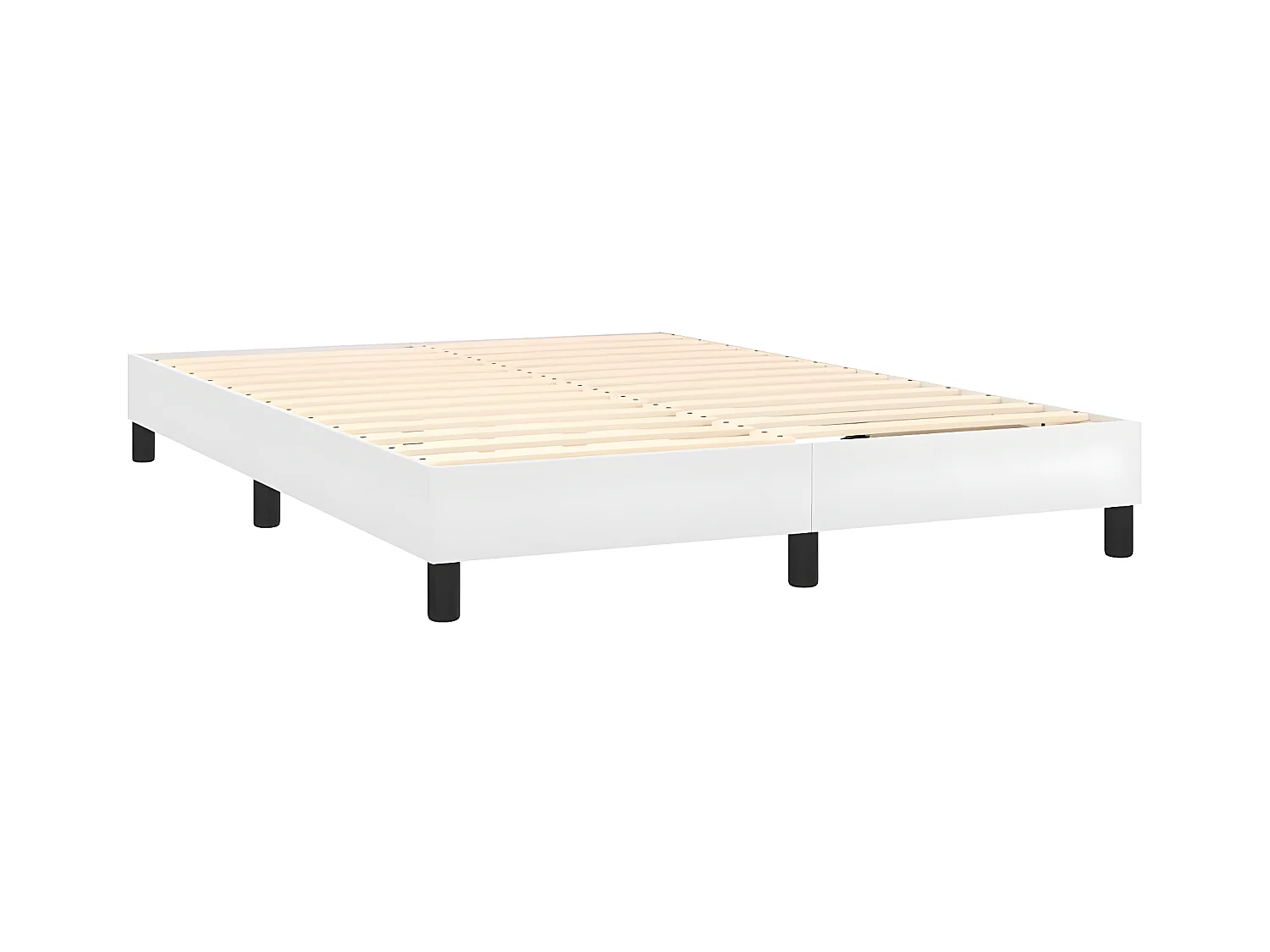 Sommier à lattes de lit avec matelas et LED Blanc 140x190