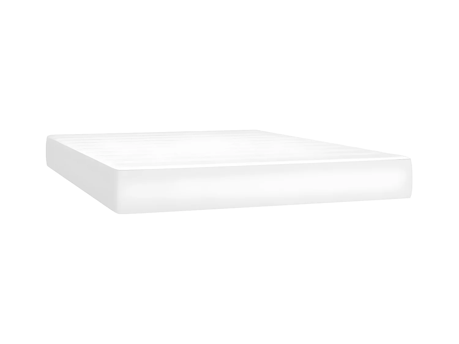 Sommier à lattes de lit avec matelas et LED Blanc 140x190