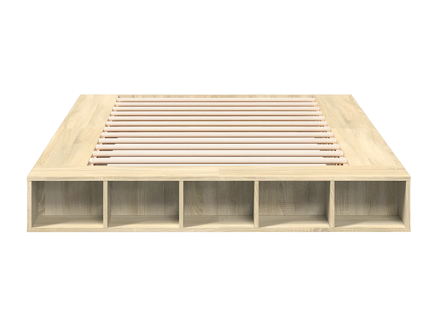 Cadre de lit chêne sonoma 150x200 bois d'ingénierie