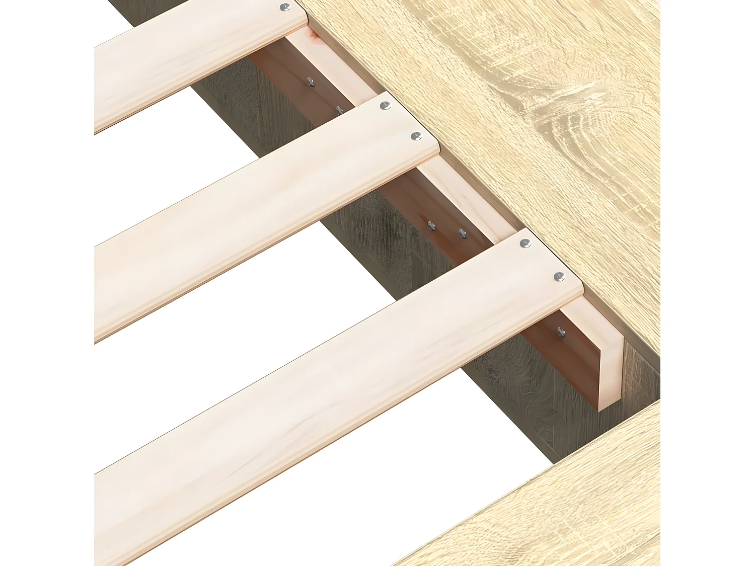 Cadre de lit chêne sonoma 150x200 bois d'ingénierie