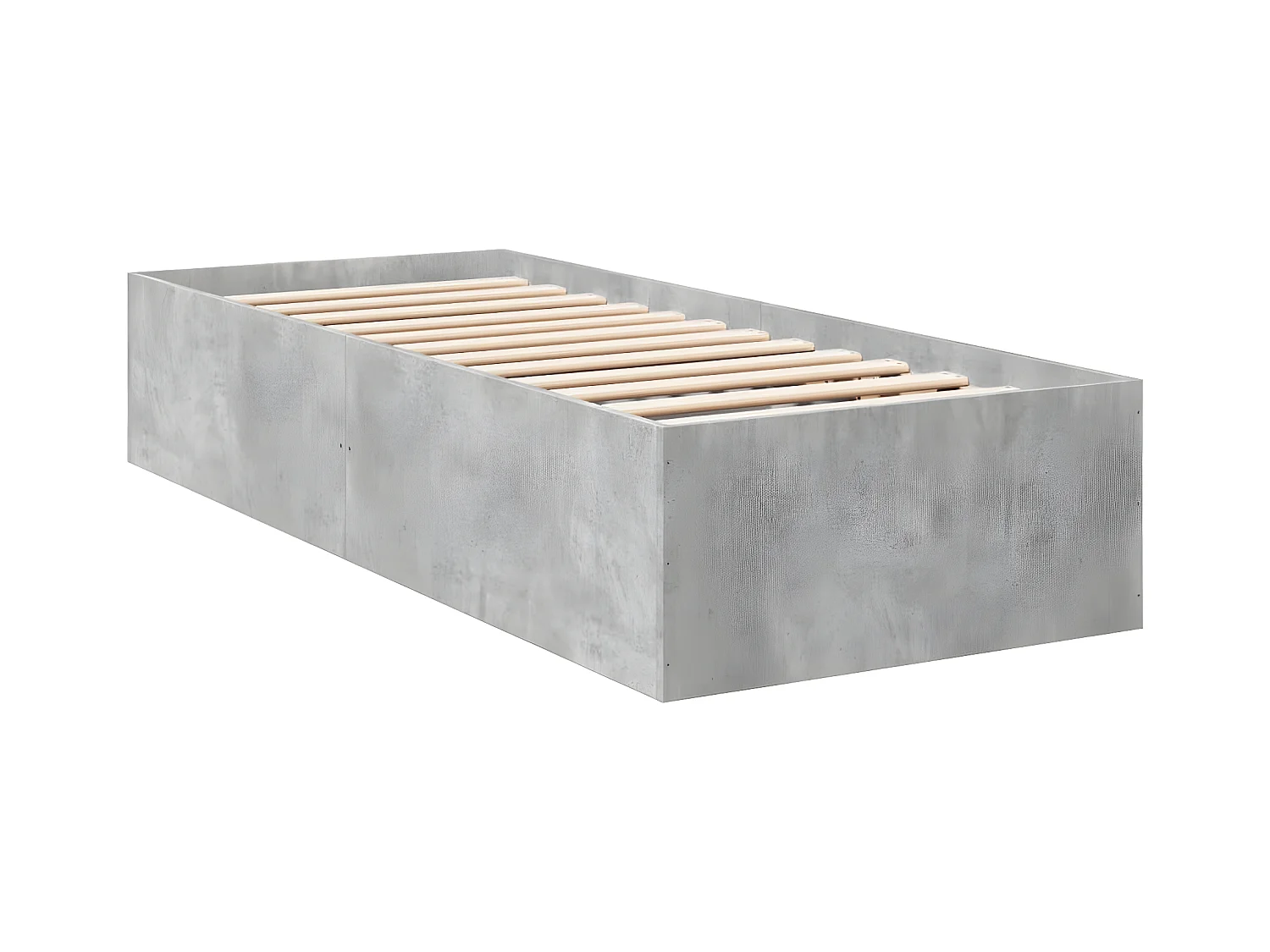 vidaXL Estructura de cama madera de ingeniería gris hormigón 75x190 cm