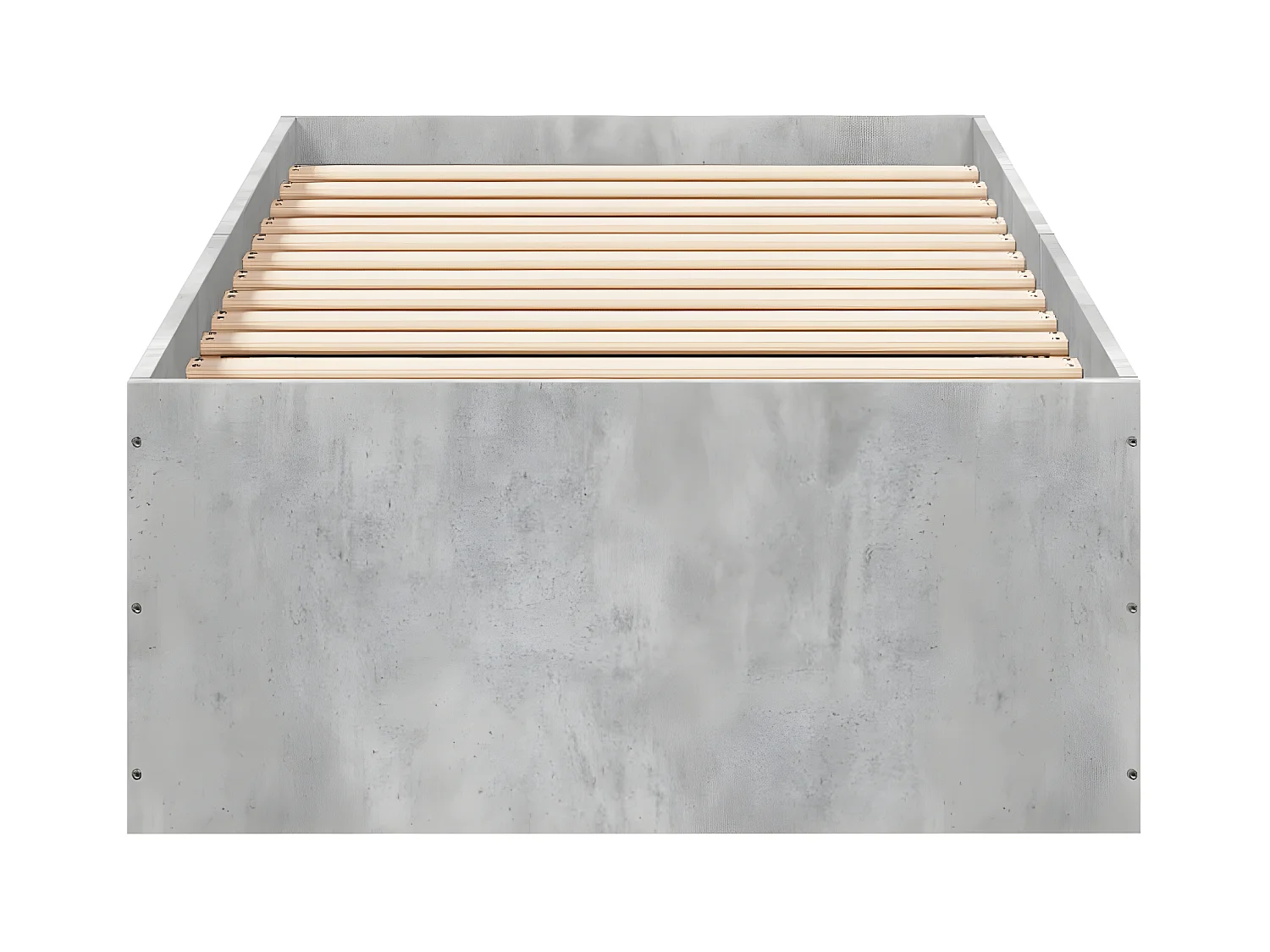 vidaXL Estructura de cama madera de ingeniería gris hormigón 75x190 cm