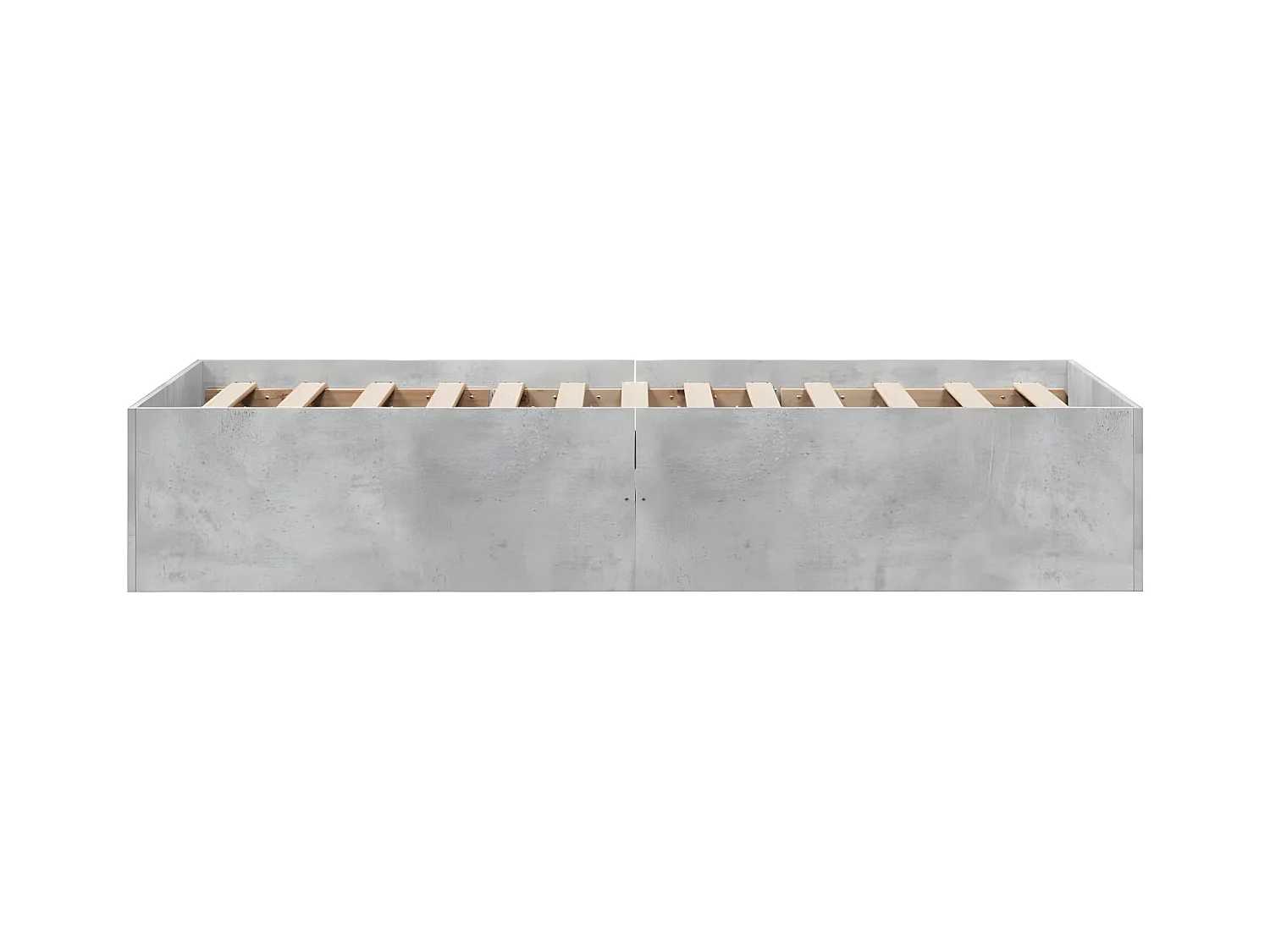 vidaXL Estructura de cama madera de ingeniería gris hormigón 75x190 cm