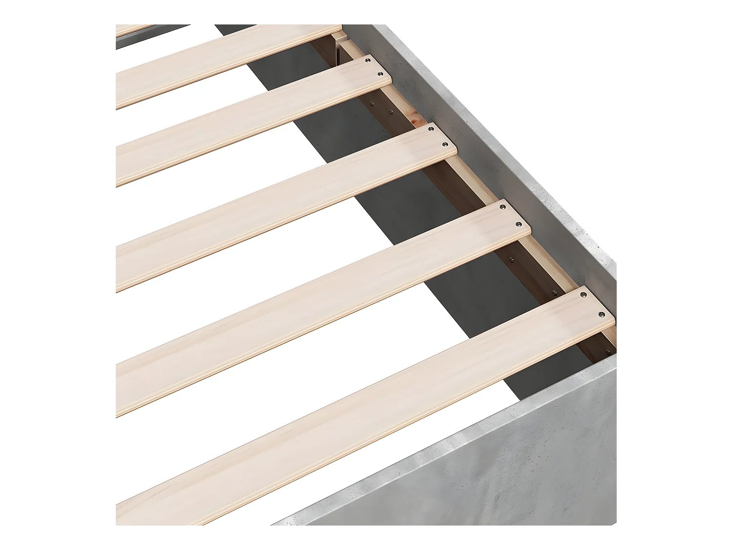 vidaXL Estructura de cama madera de ingeniería gris hormigón 75x190 cm