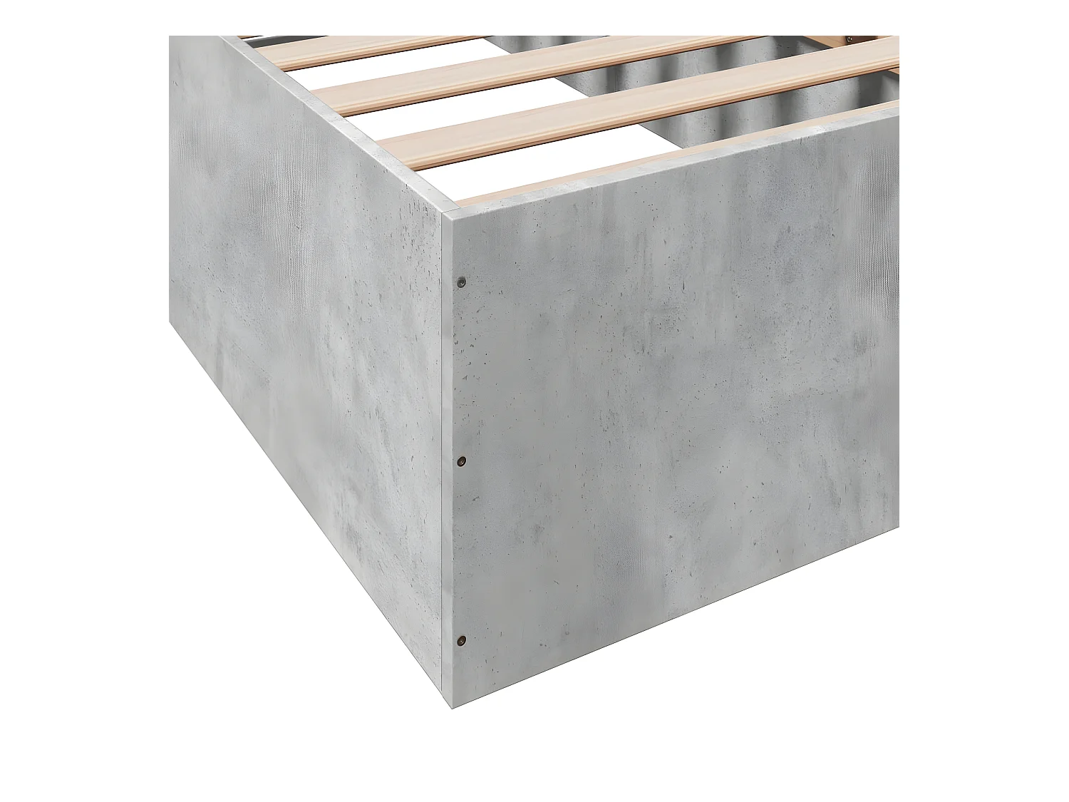 vidaXL Estructura de cama madera de ingeniería gris hormigón 75x190 cm