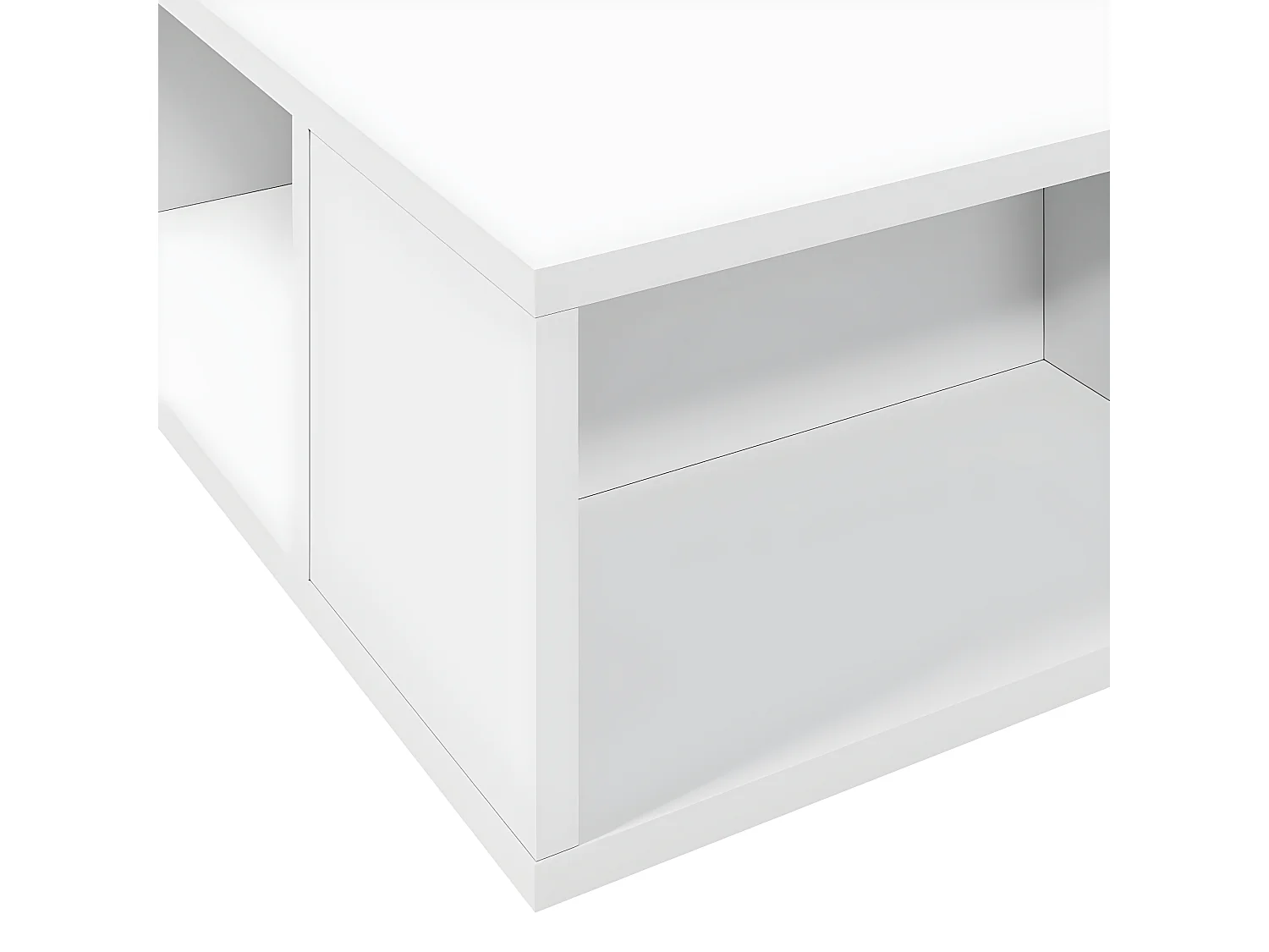 Cadre de lit blanc 140x200 bois d'ingénierie