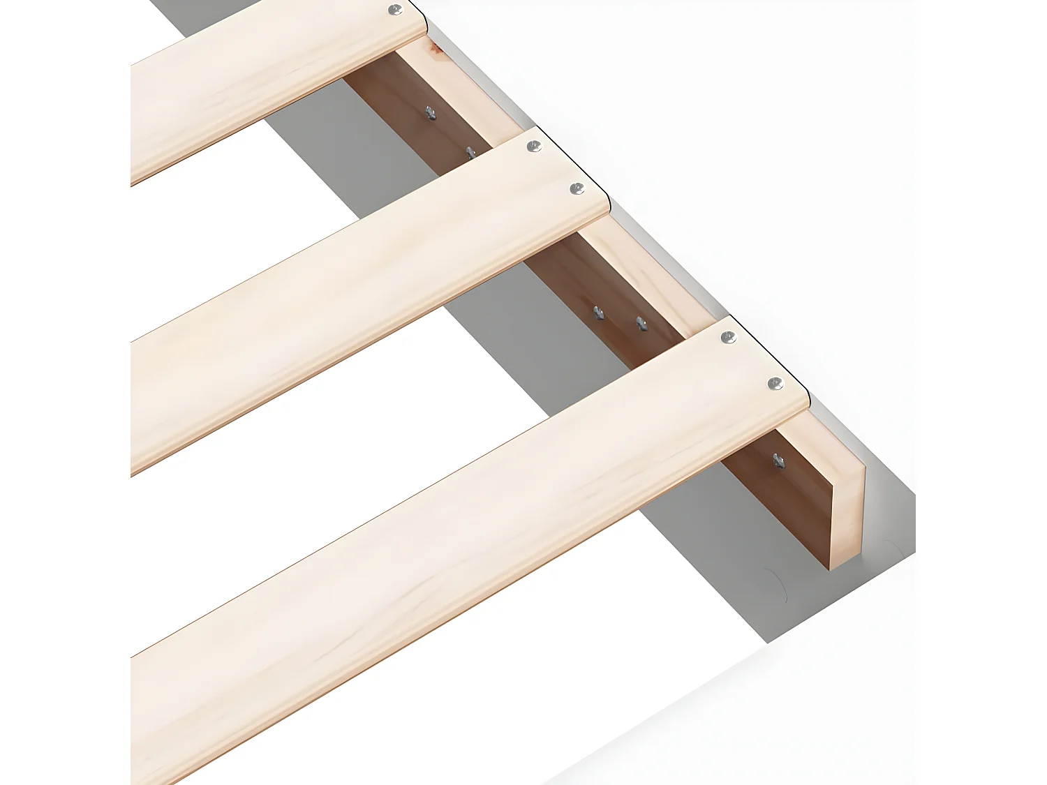 Cadre de lit blanc 140x200 bois d'ingénierie