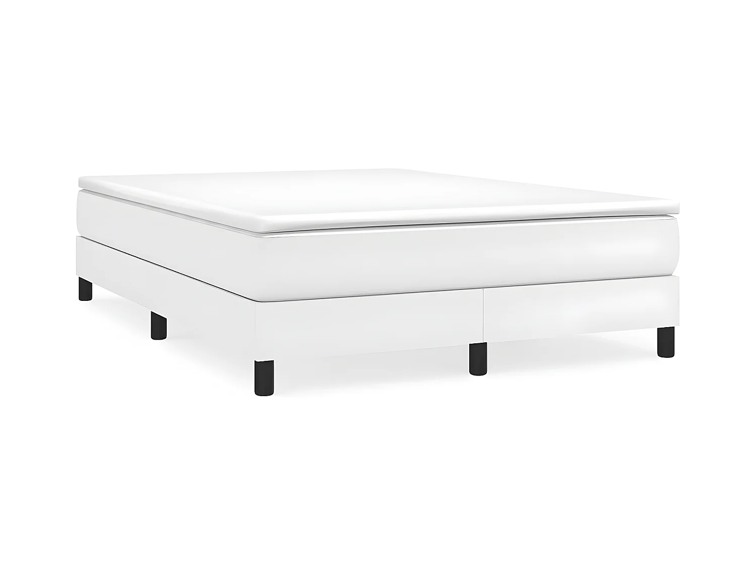 Cadre de lit Blanc 140x190 Similicuir