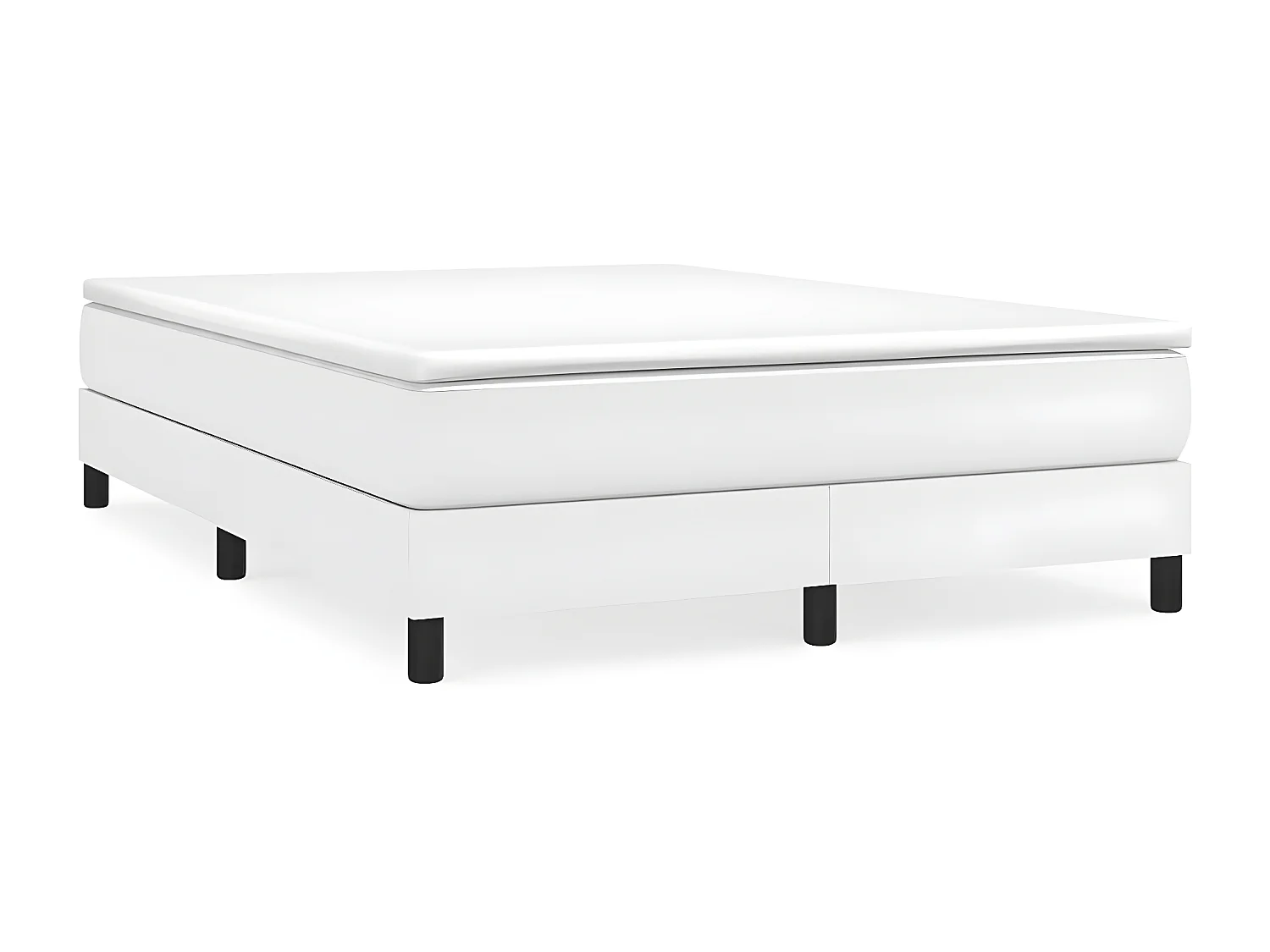 Cadre de lit Blanc 140x190 Similicuir