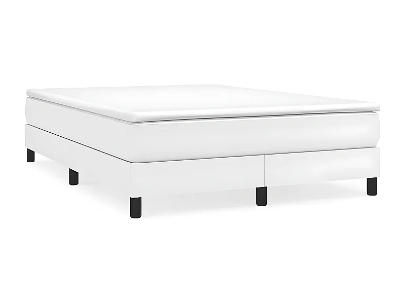 Cadre de lit Blanc 140x190 Similicuir