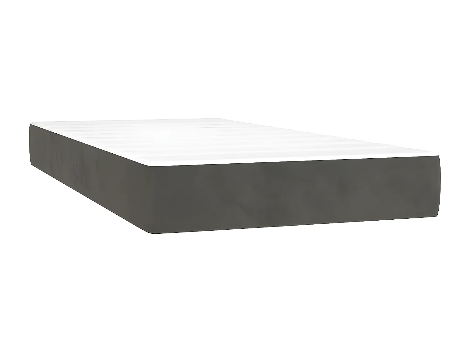 Sommier à lattes de lit avec matelas LED Gris foncé 100x200