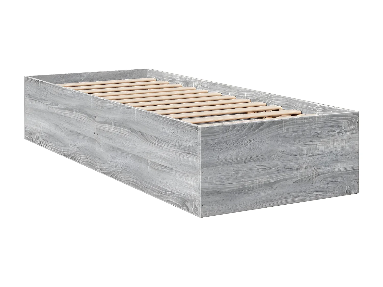 Cadre de lit sonoma gris 75x190 bois d'ingénierie