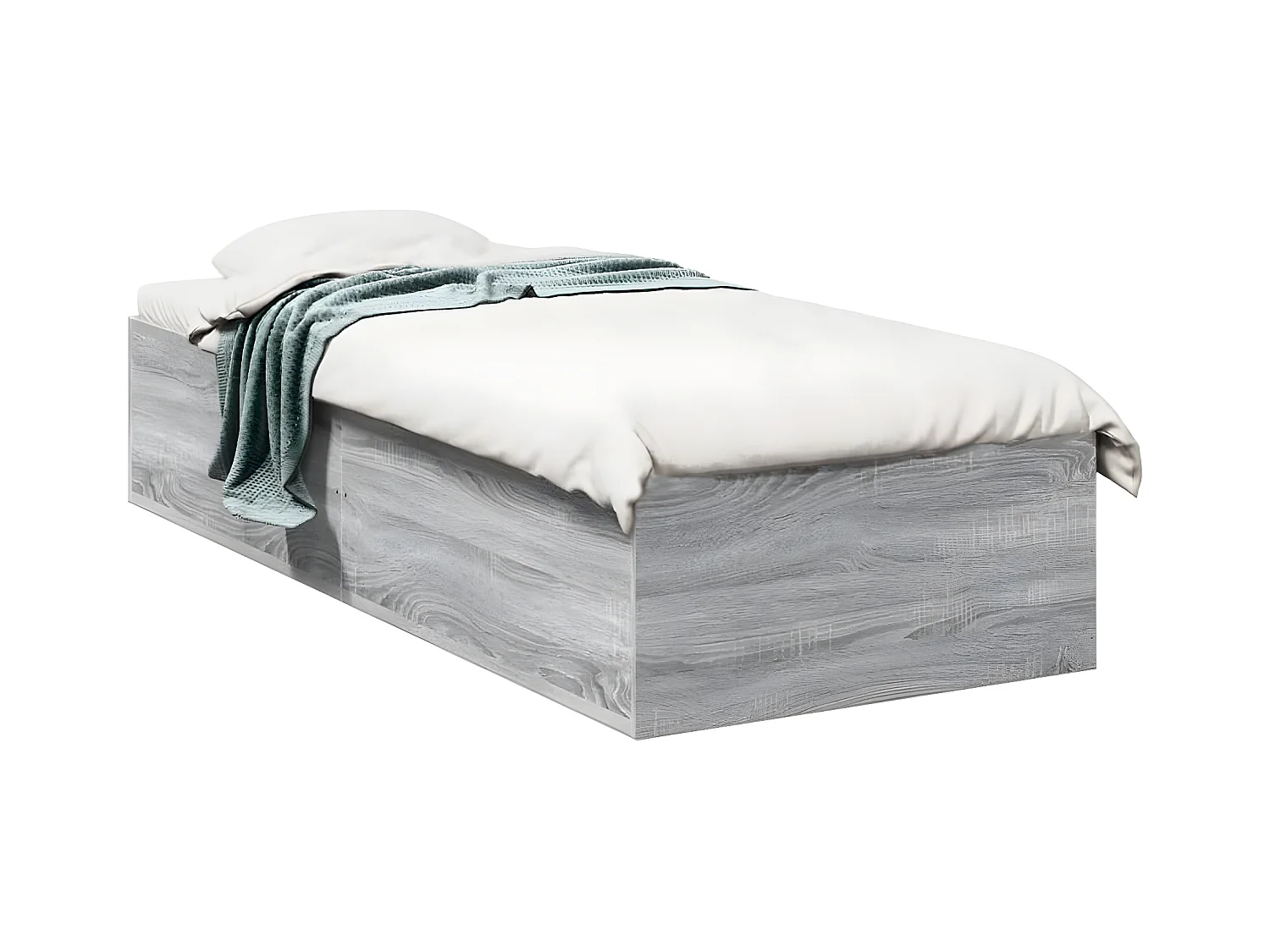 Cadre de lit sonoma gris 75x190 bois d'ingénierie