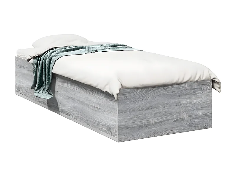 Cadre de lit sonoma gris 75x190 bois d'ingénierie