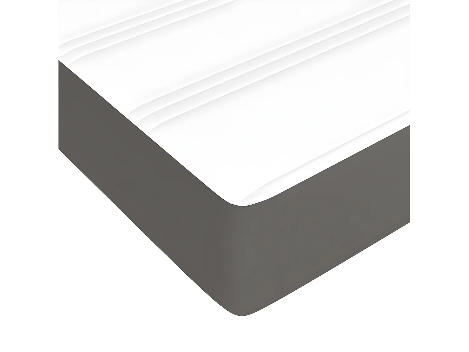 Sommier à lattes de lit avec matelas Gris 140x200 Similicuir