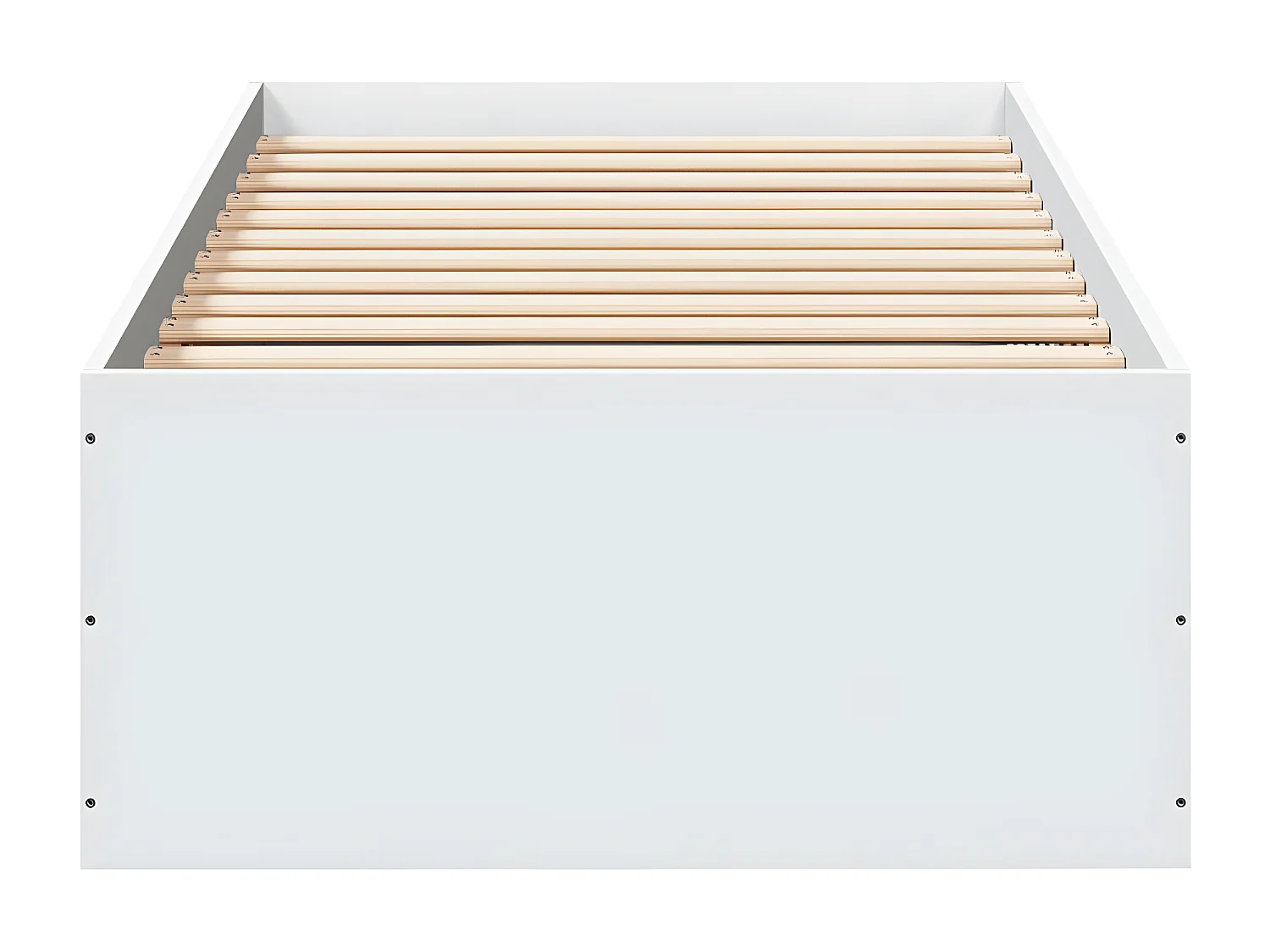 Cadre de lit blanc 75x190 bois d'ingénierie