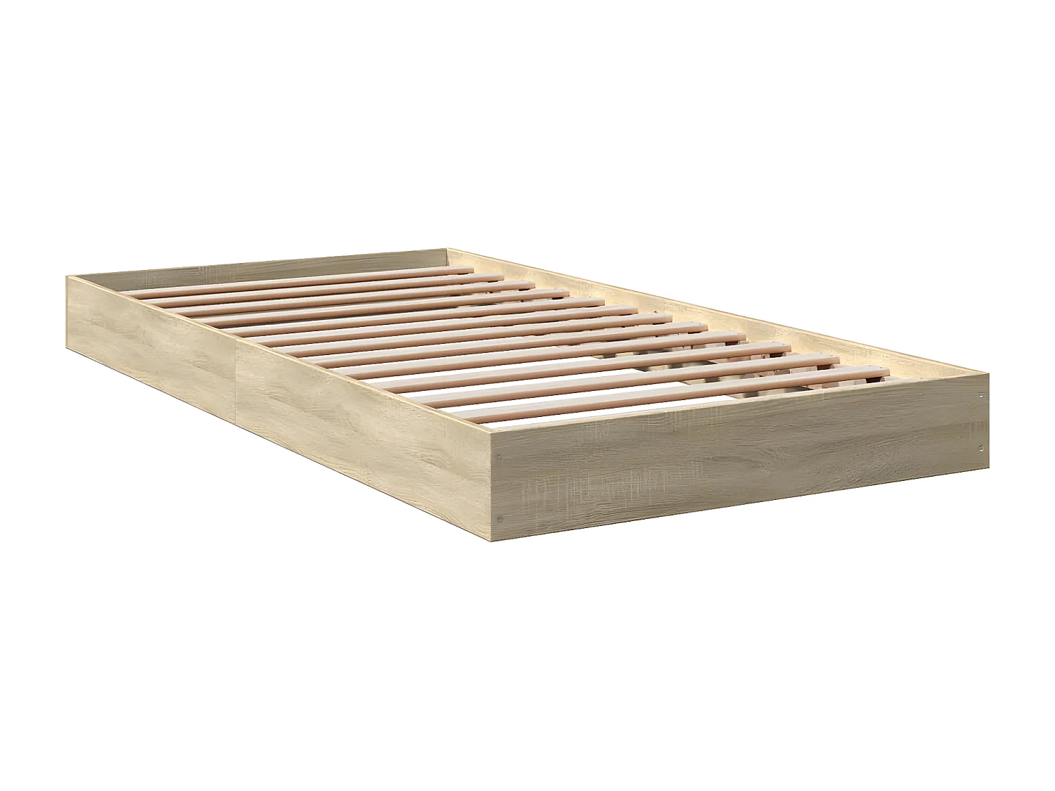 Cadre de lit chêne sonoma 90x190 bois d'ingénierie