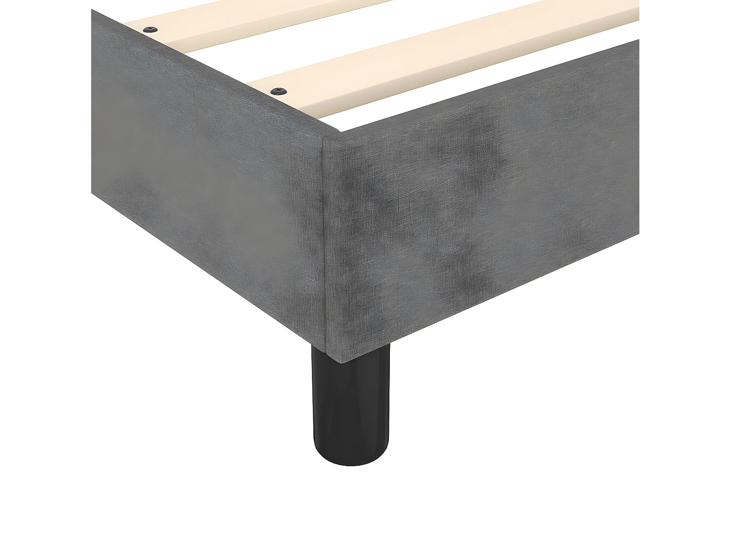 Sommier à lattes de lit avec matelas Gris foncé 180x200 Tissu