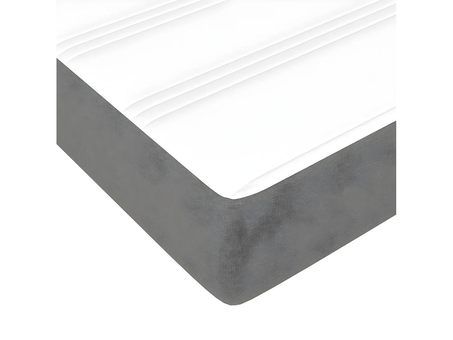 Sommier à lattes de lit avec matelas Gris foncé 180x200 Tissu