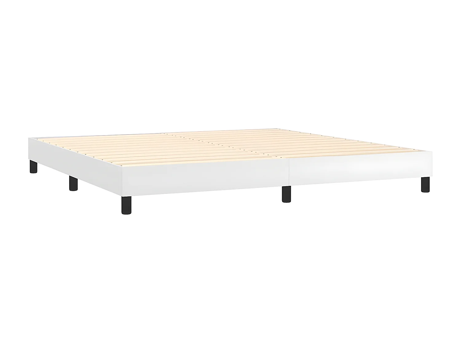 Sommier à lattes de lit avec matelas et LED Blanc 200x200