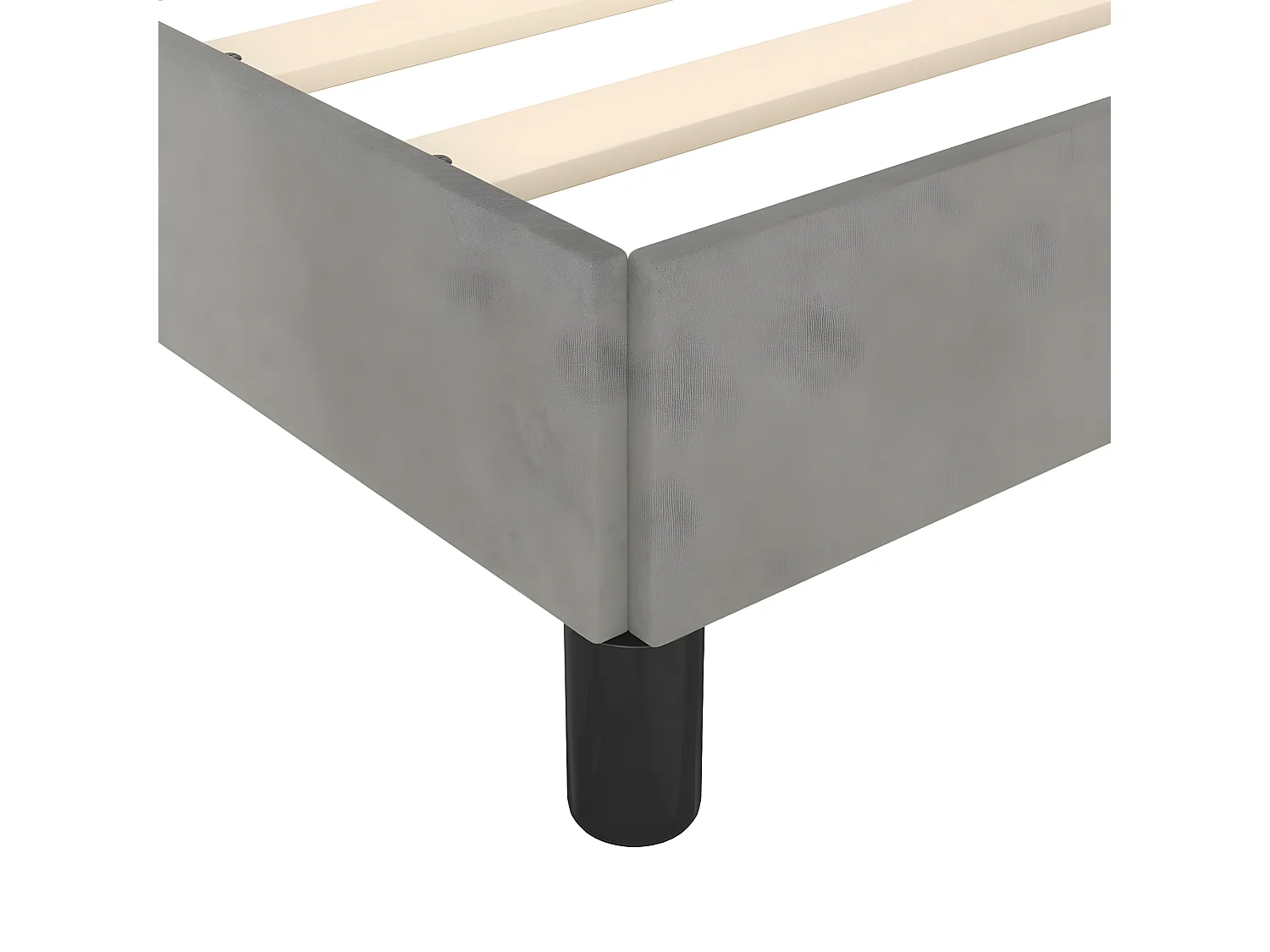 Cadre de lit avec tête de lit Gris clair 100x200 Velours