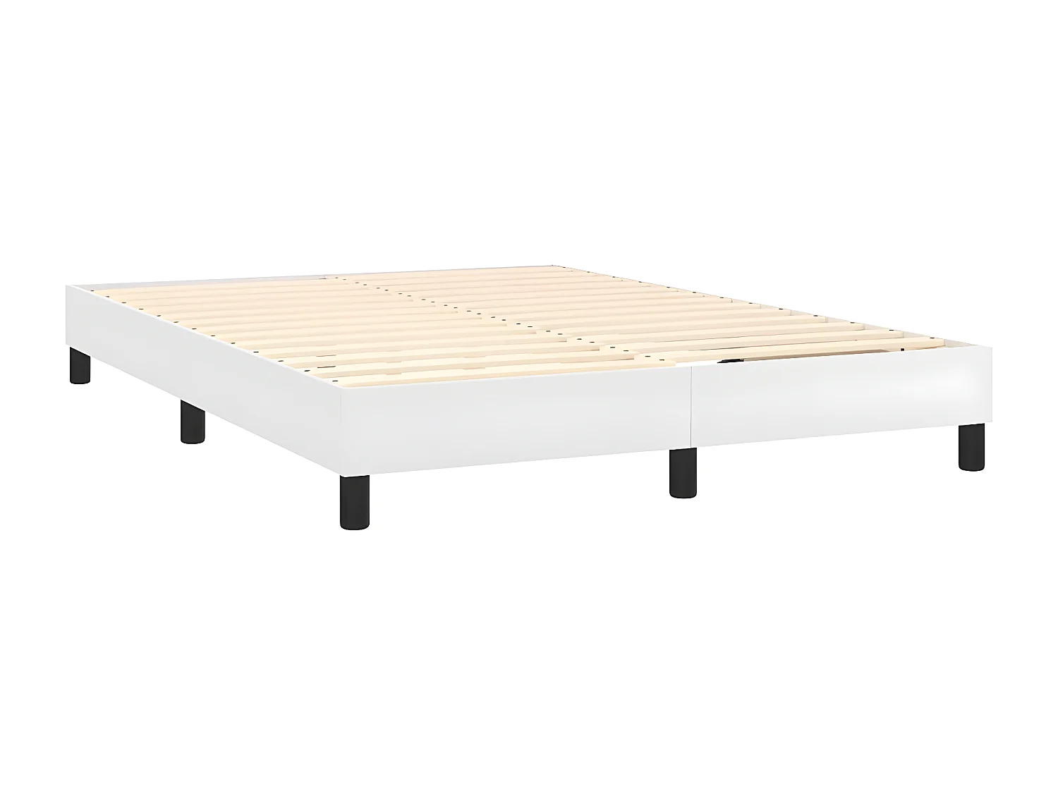 Sommier à lattes de lit avec matelas et LED Blanc 140x190