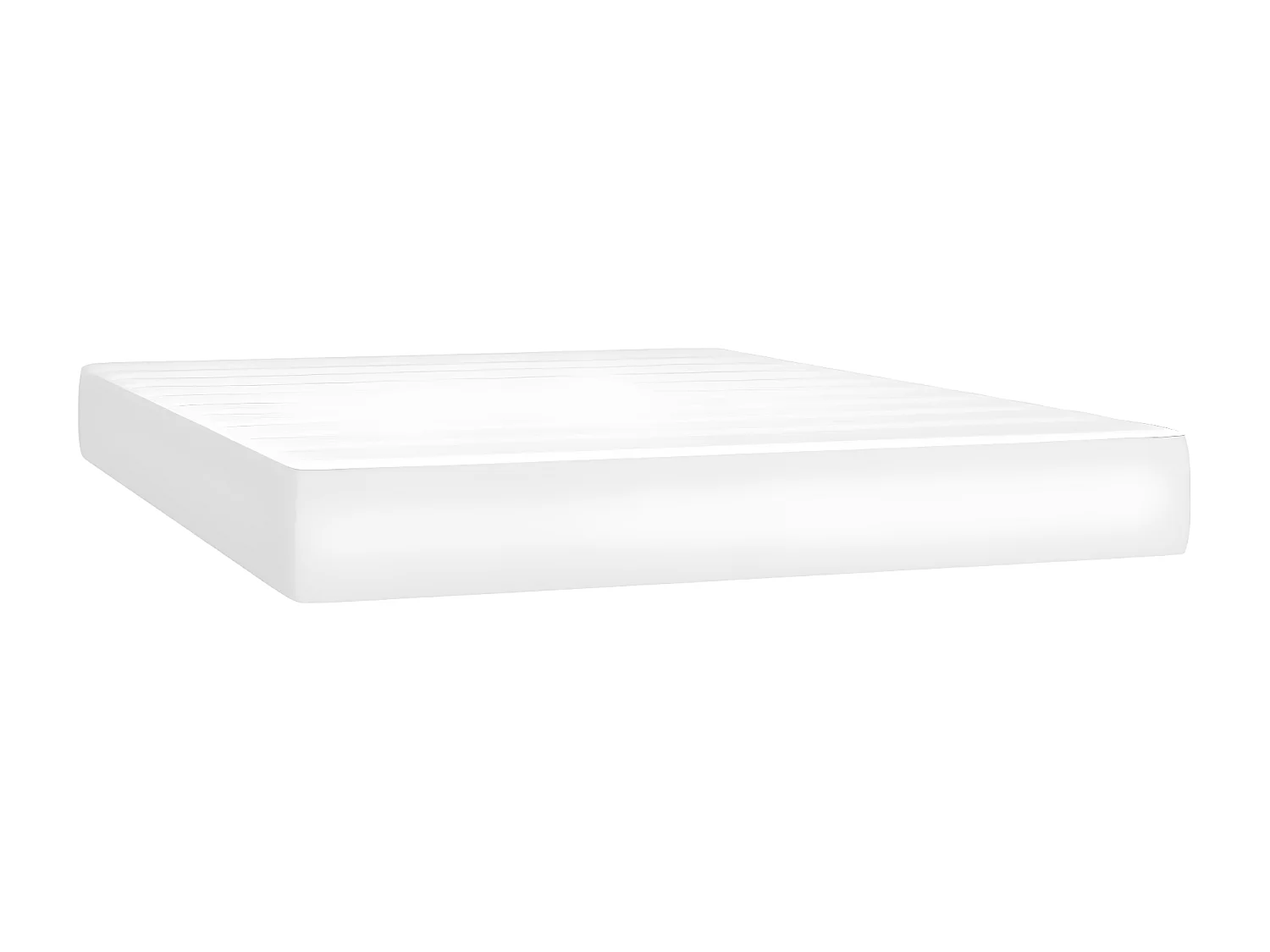 Sommier à lattes de lit avec matelas et LED Blanc 140x190