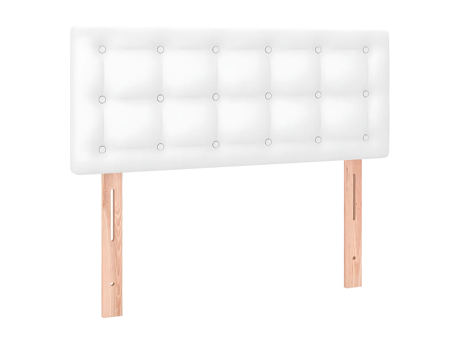 Sommier à lattes de lit avec matelas Blanc 90x190 Similicuir