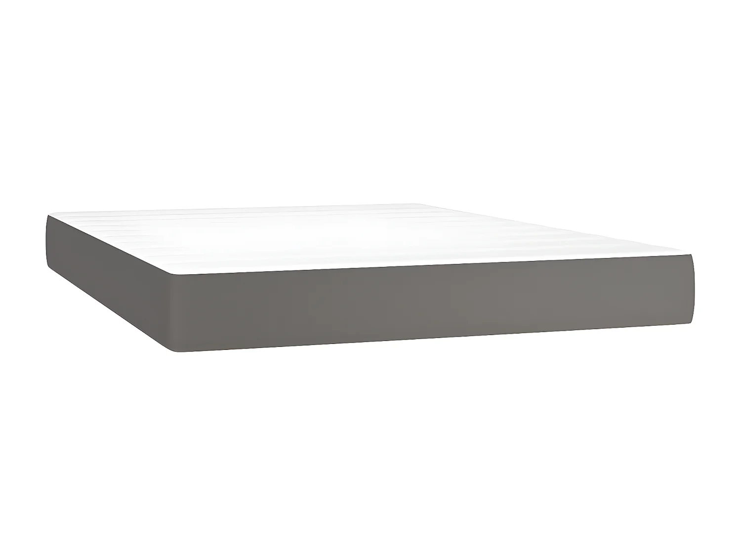 Sommier à lattes de lit avec matelas et LED Gris 140x200