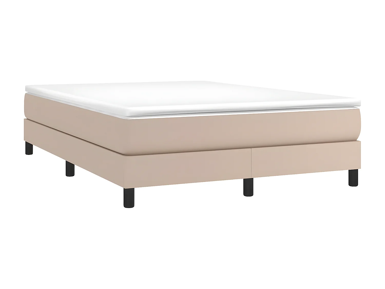 Sommier à lattes de lit avec matelas Cappuccino 140x190