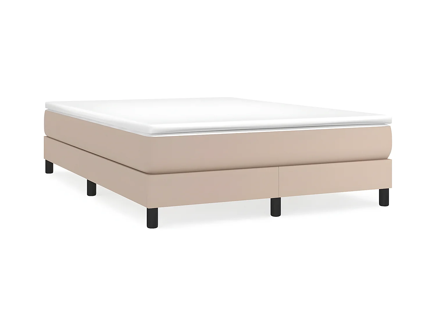 Sommier à lattes de lit avec matelas Cappuccino 140x190