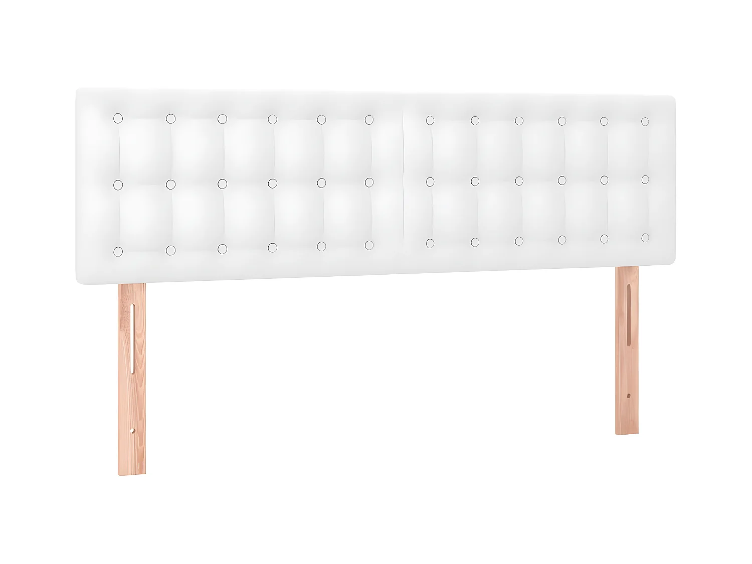 Sommier à lattes de lit avec matelas Blanc 140x190 Similicuir