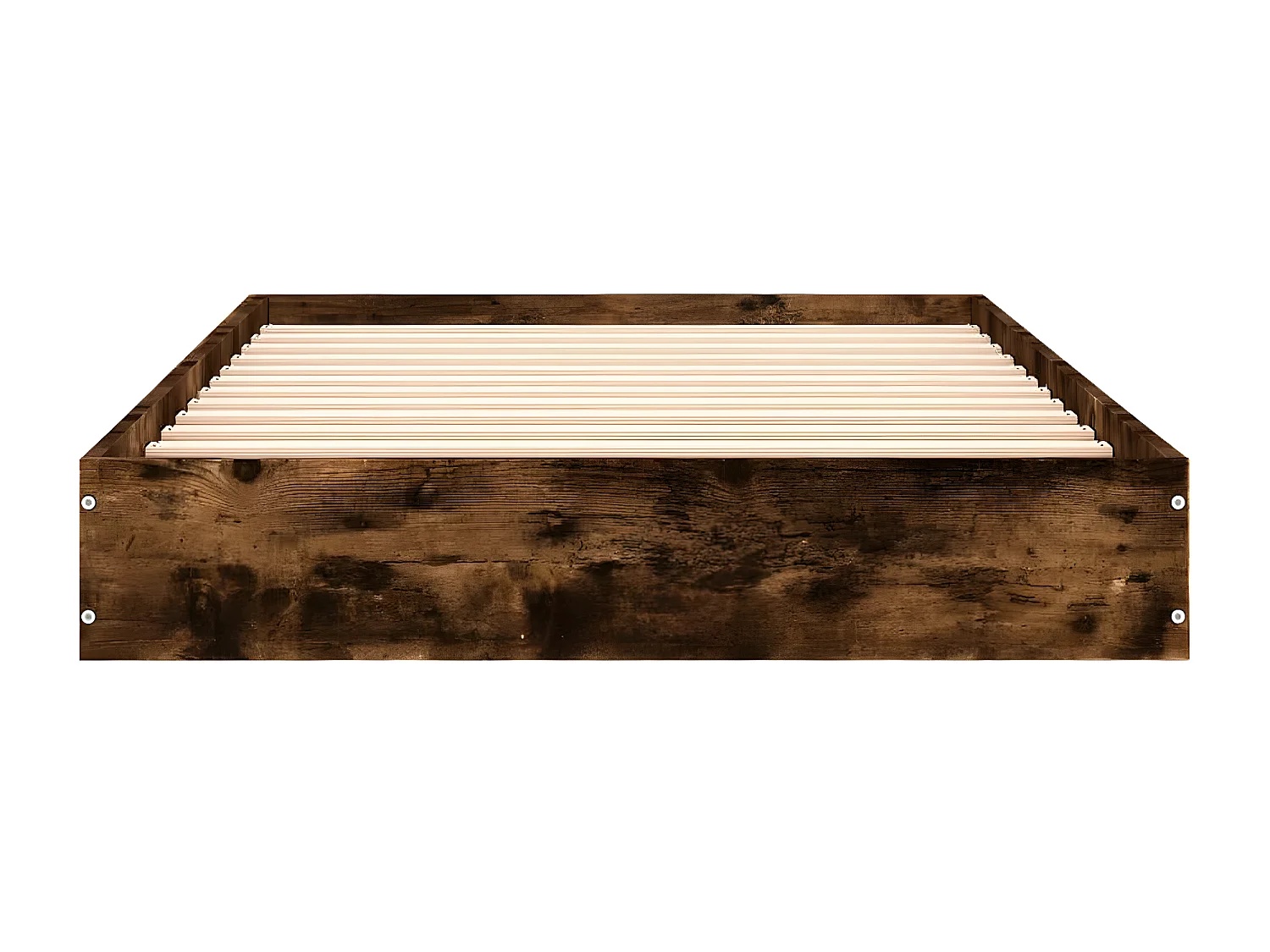 Cadre de lit chêne fumé 75x190 bois d'ingénierie
