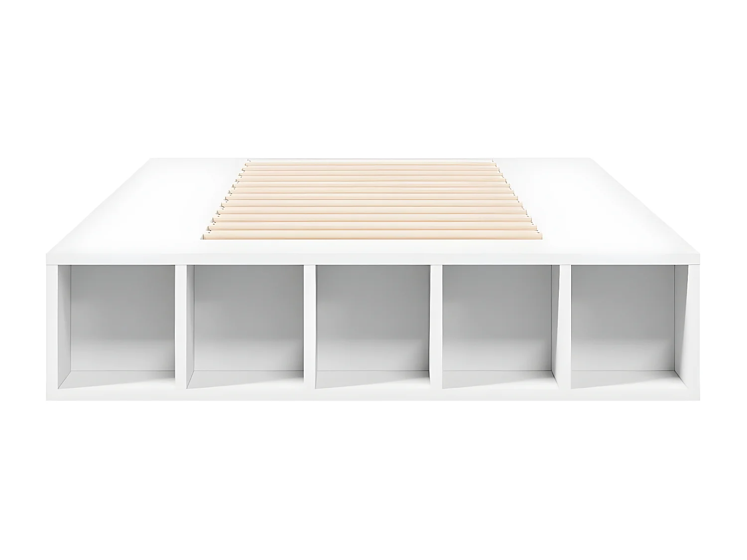 Cadre de lit blanc 75x190 bois d'ingénierie