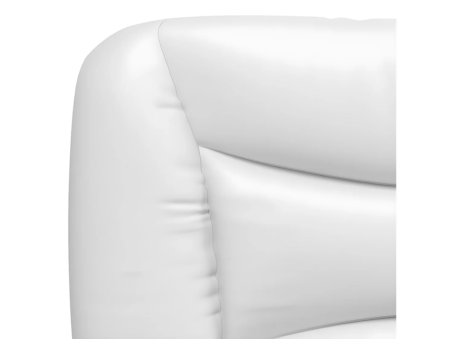 Lit avec matelas blanc 140x200 similicuir