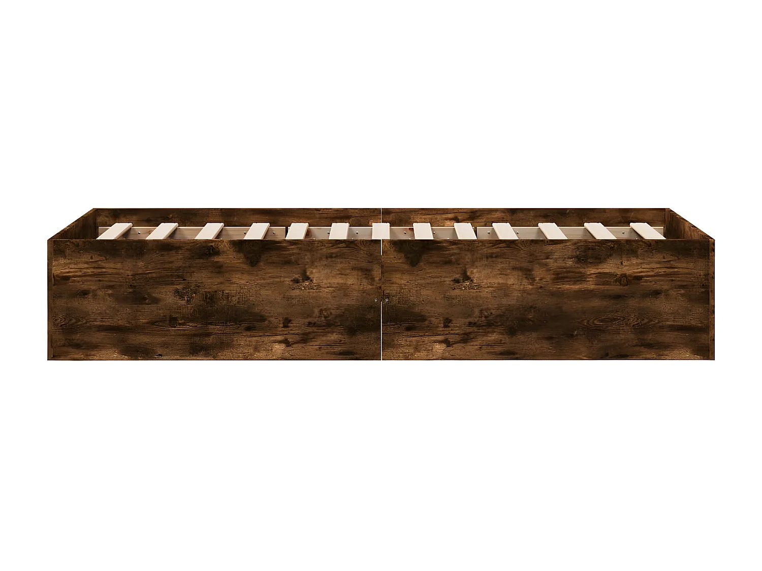 Cadre de lit chêne fumé 75x190 bois d'ingénierie