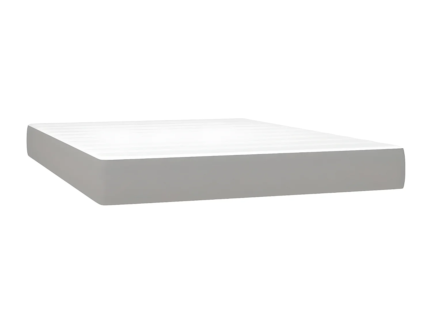 Sommier à lattes de lit et matelas et LED Gris clair 140x190