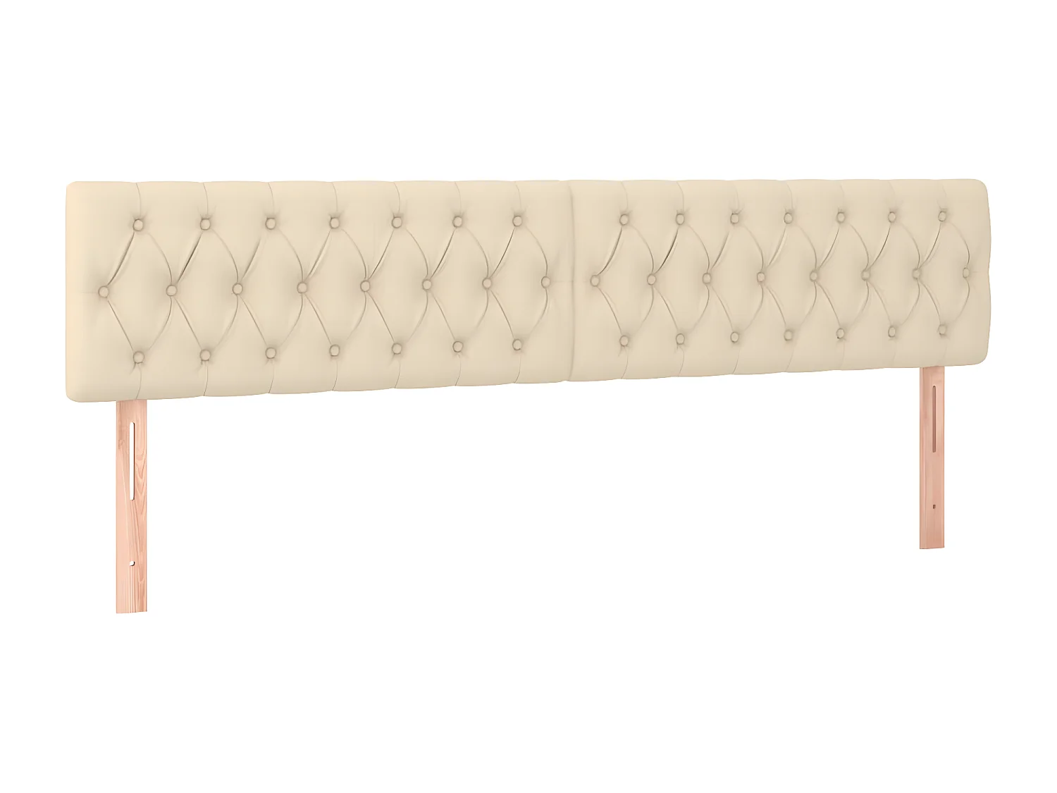 vidaXL Cama box spring con colchón tela color crema 180x200 cm