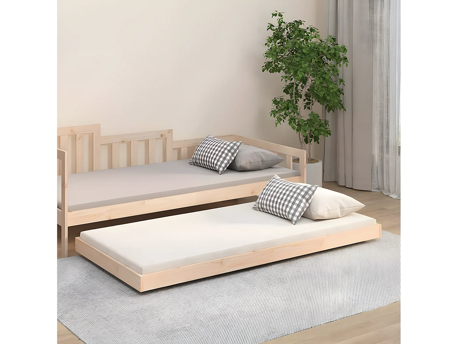 Cadre de lit 90x190 Bois de pin massif