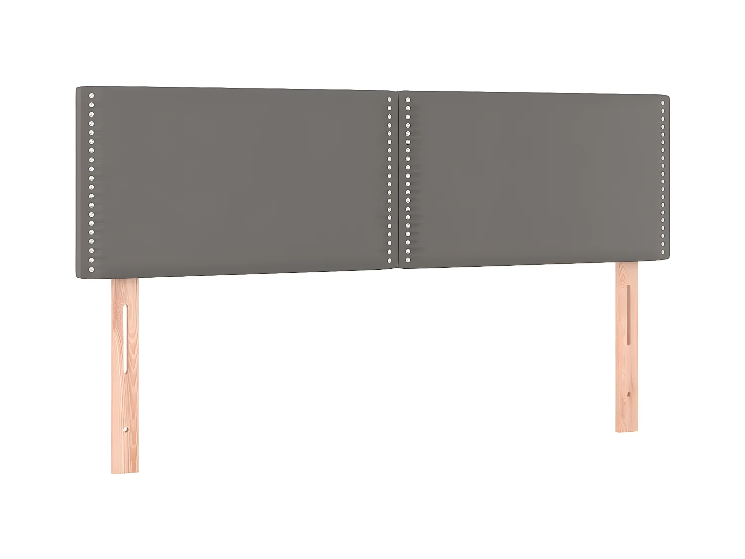Sommier à lattes de lit avec matelas et LED Gris 140x190