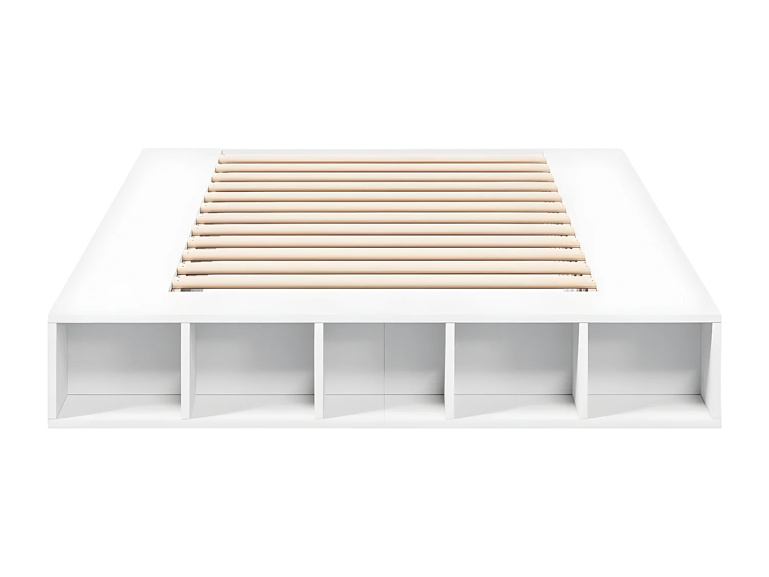 Cadre de lit blanc 120x200 bois d'ingénierie