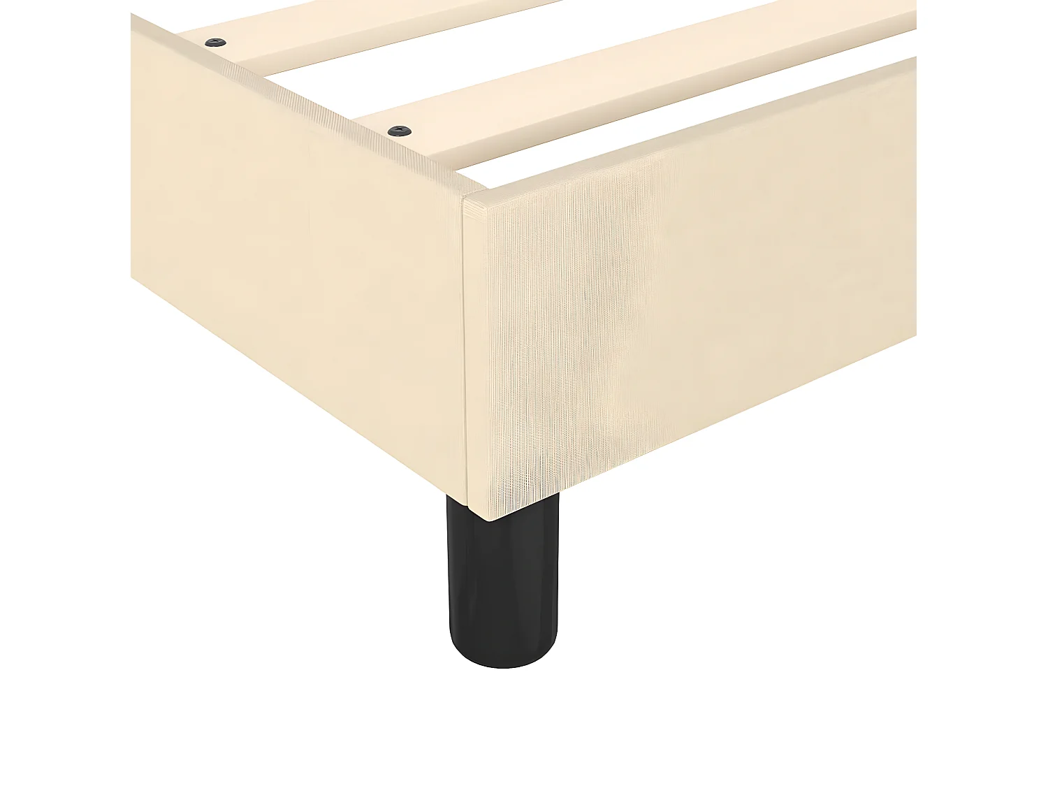 Sommier à lattes de lit avec matelas Crème 180x200 Tissu